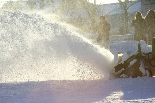 Street Cleaning City Snow Help Special Machinery — Stock Photo, Image