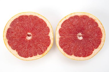 Narenciye meyve greyfurt beyaz arka plan üzerinde kesmek.