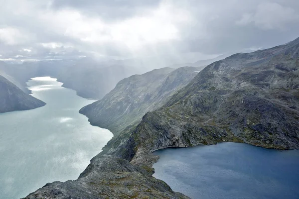 Hegyi Kilátással Tóra Jotunheimen Nemzeti Park Norvégia — Stock Fotó