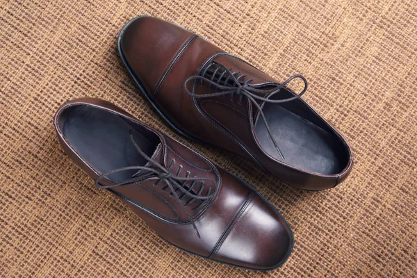 Klasik Erkek Kahverengi Oxford Ayakkabı — Stok fotoğraf