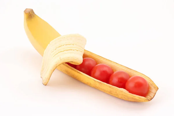 Помідори Мушлі Банана — стокове фото