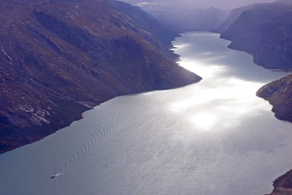 Vista Lago Montaña Parque Nacional Jotunheimen Países Bajos —  Fotos de Stock