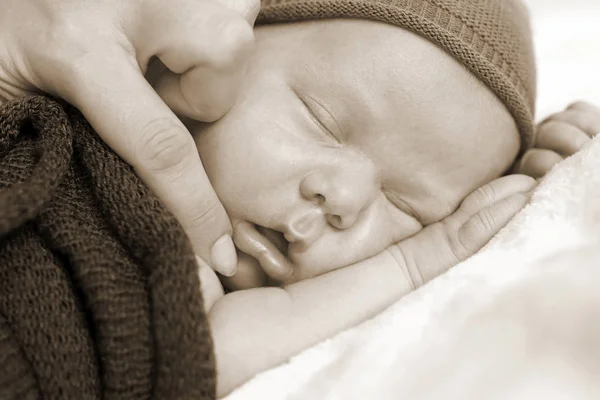 Retrato Bebé Recién Nacido Dormido — Foto de Stock