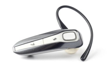 Bluetooth closeup on white background. modern electronic technol