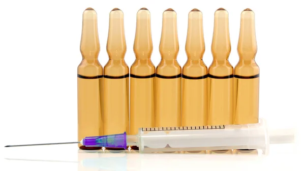 Medische flesjes voor injectie drugsgebruikers — Stockfoto