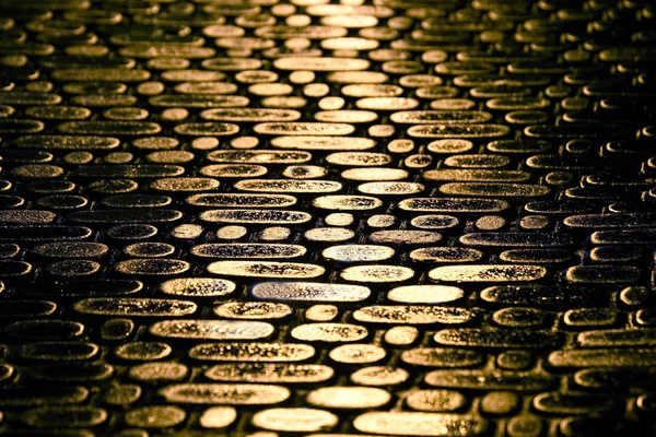 Structure of road pavement in the night the reflection of the li — Stock Photo, Image