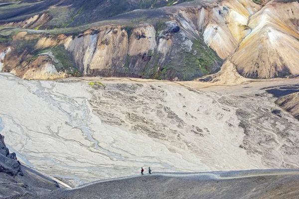 Kolorowy krajobraz górski w Landmannalaugar, Islandia — Zdjęcie stockowe