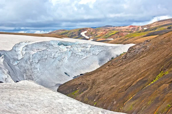 Piękny Kolorowy Krajobraz Górski Landmannalaugar Islandia Podróże Malownicze Miejsca Wędrówki — Zdjęcie stockowe