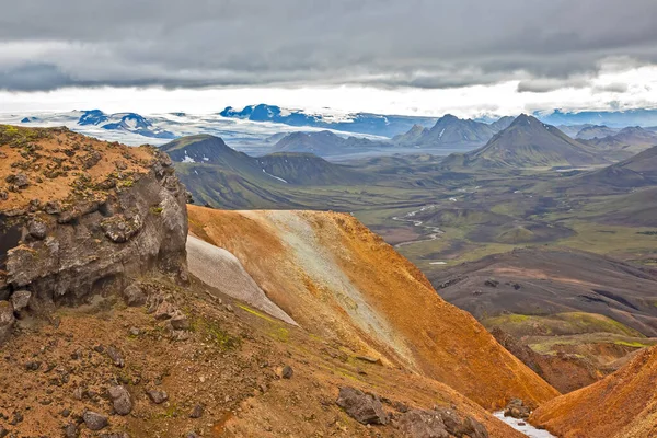 Bela Paisagem Montanhosa Islândia Natureza Lugares Para Viagens Maravilhosas — Fotografia de Stock