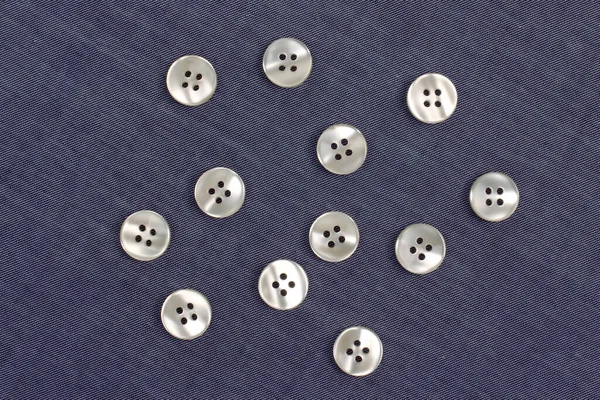 Botões Brilhantes Plásticos Roupa Contexto Tecido Moda Roupas Indústria Fábrica — Fotografia de Stock