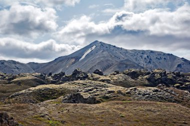 Landmannalaugar 'daki volkanik lav. İzlanda