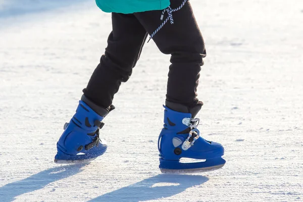 Poten Van Een Schaatser Schaatsen Ijsbaan Wintersport Hobby Actieve Recreatie — Stockfoto