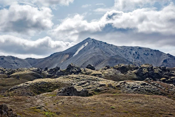 Lava Vulcânica Perto Vulcão Landmannalaugar Islândia — Fotografia de Stock