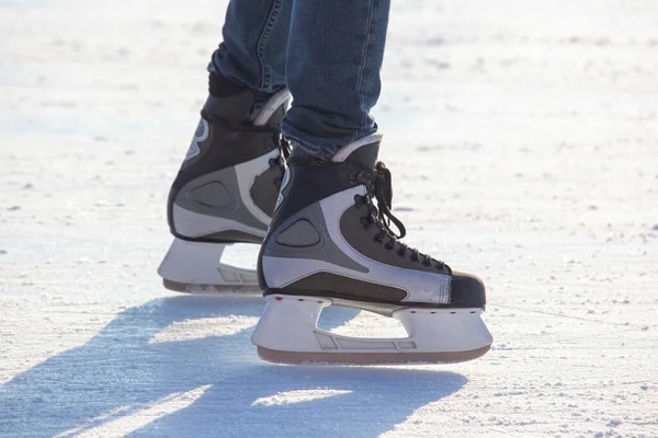 Les Gens Patinent Sur Une Patinoire Passe Temps Loisirs Sports — Photo