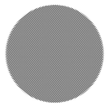 Dolu daire kompozisyon balık