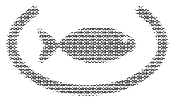 Риба риба контейнер кільце колаж — стоковий вектор