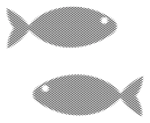 물고기 물고기 쌍 합성 — 스톡 벡터