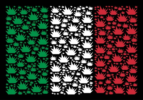 Bandera de Italia Mosaico del boom Iconos de explosión — Archivo Imágenes Vectoriales