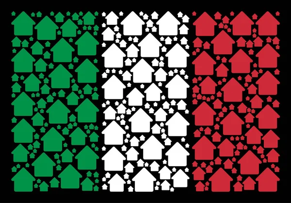 Italy Flag Pattern of Cabin Icons