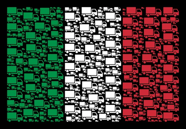 Итальянский флаг Коллаж логотипов доставки — стоковый вектор