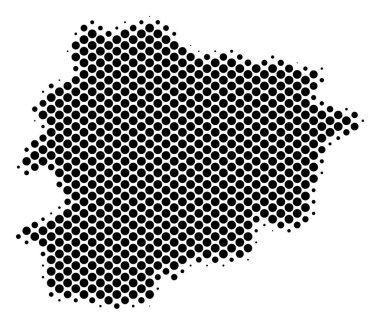 Yarı ton nokta Andorra Haritası