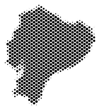 Yarı ton nokta Ekvador Haritası