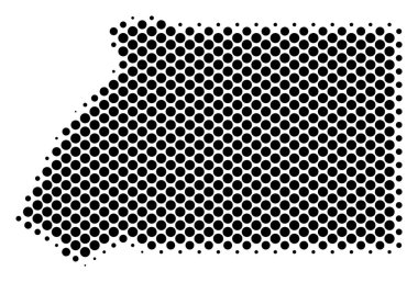 Yarı ton nokta Ekvator Ginesi harita