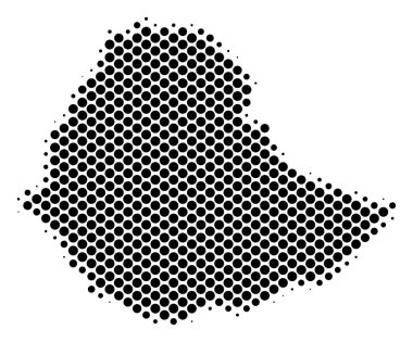 Noktalı resim piksel Etiyopya Haritası