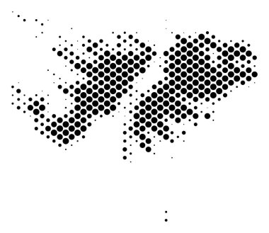 Noktalı resim piksel Falkland Adaları Haritası