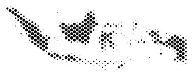 Yarı ton soyut Endonezya Haritası