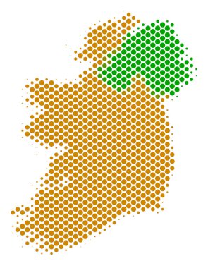 Yarı ton soyut İrlanda ülkeler harita