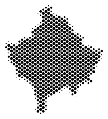 Noktalı resim piksel Kosova Haritası