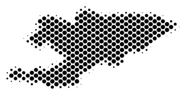 Yarı ton nokta Kırgızistan Haritası