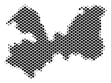 Yarı ton soyut Leningrad Oblast harita