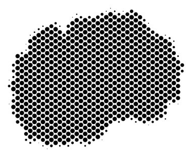 Yarı ton noktalı Makedonia harita