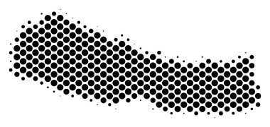 Noktalı resim piksel Nepal Haritası