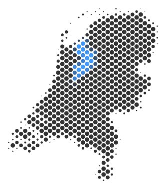 Yarı ton soyut Hollanda Haritası