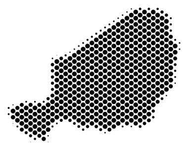 Yarı ton nokta Nijer Haritası