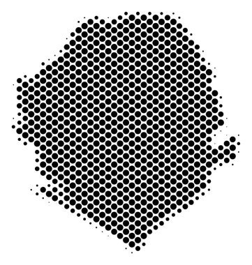 Yarı ton şematik Sierra Leone Haritası