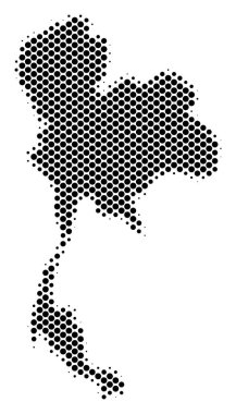 Noktalı resim piksel Tayland Haritası