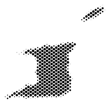 Yarı ton nokta Trinidad ve Tobago Haritası