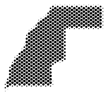 Noktalı resim piksel Batı Sahra harita