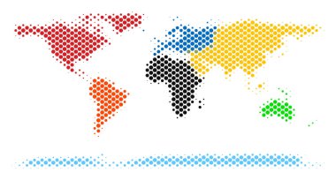 Yarı ton soyut dünya kıta Haritası