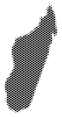 Yarı ton nokta Madagaskar Adası Haritası