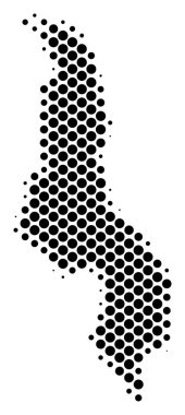 Yarı ton soyut Malavi Haritası