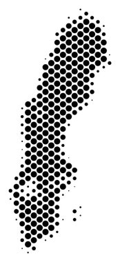 Yarı ton soyut İsveç harita