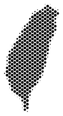 Yarı ton nokta Tayvan ada Haritası