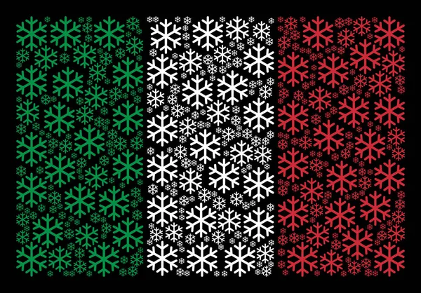 Итальянская мозаика со снежинками — стоковый вектор