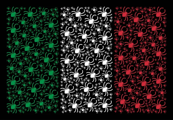 Modello di bandiera italiana di oggetti ragno — Vettoriale Stock