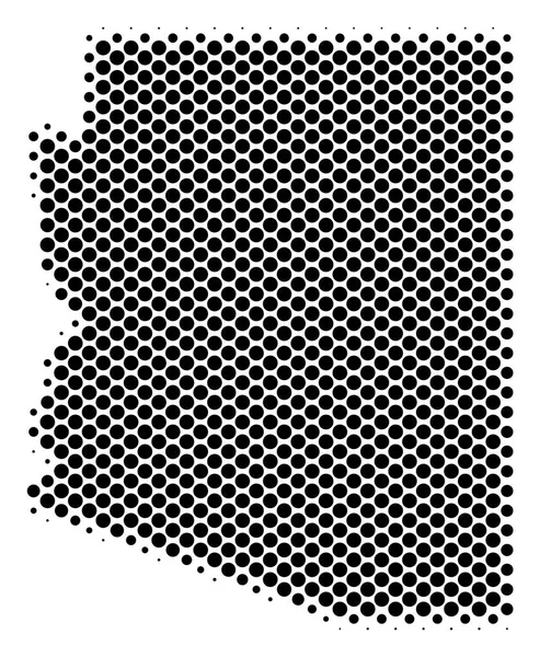 Halvton Schematisk Arizona State karta — Stock vektor